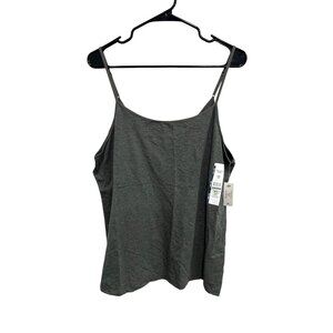 NWT Time And Tru Womens Grey Adjustable Spaghetti Strap Camisole Top SZ XXXLarge
